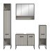 Badezimmer-Set >Bagno< (4-teilig) in kaschmir Dekor - 170x192x36cm (BxHxT)