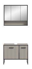 Badezimmer-Set >Bagno< (2-teilig) in kaschmir Dekor - 80x192x36cm (BxHxT)