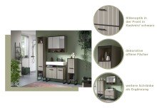 Badezimmer-Set >Bagno< (2-teilig) in kaschmir Dekor - 80x192x36cm (BxHxT)