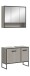 Badezimmer-Set >Bagno< (2-teilig) in kaschmir Dekor - 80x192x36cm (BxHxT)