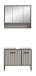 Badezimmer-Set >Bagno< (2-teilig) in kaschmir Dekor - 80x192x36cm (BxHxT)