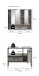 Badezimmer-Set >Bagno< (2-teilig) in kaschmir Dekor - 80x192x36cm (BxHxT)