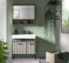 Badezimmer-Set >Bagno< (2-teilig) in kaschmir Dekor - 80x192x36cm (BxHxT)