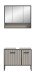 Badezimmer-Set >Bagno< (2-teilig) in kaschmir Dekor - 80x192x36cm (BxHxT)