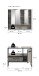 Badezimmer-Set >Bagno< (2-teilig) in kaschmir Dekor - 80x192x36cm (BxHxT)