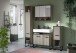 Badezimmer-Set >Bagno< (2-teilig) in kaschmir Dekor - 80x192x36cm (BxHxT)