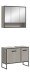 Badezimmer-Set >Bagno< (2-teilig) in kaschmir Dekor - 80x192x36cm (BxHxT)