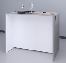 Mehrzweckschrank-Set >Malice 4< (2-teilig) Buffet + Beistellschrank/Insel, in Beton Optik hell / weiß