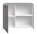 Mehrzweckschrank-Set >Malice 4< (2-teilig) Buffet + Beistellschrank/Insel, in Beton Optik hell / weiß