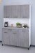 Buffet >Malice 11< 6 Türen, 8 Fächer, Beton Optik hell / weiß - 120x180x44cm (BxHxT)
