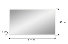Spiegel >Vaga< mit Rahmen in Weiß - 83x48x2cm (BxHxT)