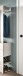 Wandgarderobe >Vaga< 2 Schübe, Stange, Spiegel, in Weiß - 52x190x36cm (BxHxT)