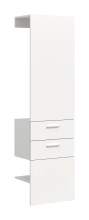 Wandgarderobe >Vaga< 2 Schübe, Stange, Ablagen, in Weiß - 52x190x36cm (BxHxT)