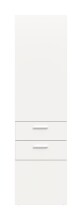 Wandgarderobe >Vaga< 2 Schübe, Stange, Ablagen, in Weiß - 52x190x36cm (BxHxT)
