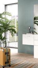 Wandhängeschrank >Vaga< 1 Klappe mit Fach, in Weiß - 52x39x36cm (BxHxT)