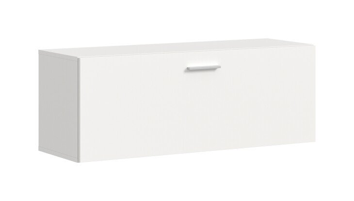 Wandhängeschrank >Vaga< 1 Klappe, 2 Fächer, in Weiß - 104x39x36cm (BxHxT)