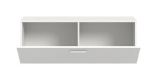 Wandhängeschrank >Vaga< 1 Klappe, 2 Fächer, in Weiß - 104x39x36cm (BxHxT)