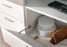 Wandhängeschrank >Vaga< 1 Klappe, 2 Fächer, in Weiß - 104x39x36cm (BxHxT)