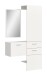 Garderoben-Set >Vaga< (3-teilig) Klappe, Schübe, Spiegel / Weiß - 104x190x36cm (BxHxT)