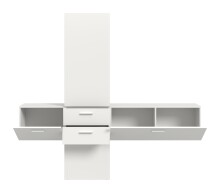 Garderoben-Set >Vaga< (3-teilig) Klappen, Schübe, in Weiß - 208x190x36cm (BxHxT)