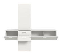 Garderoben-Set >Vaga< (3-teilig) Klappen, Schübe, in Weiß - 208x190x36cm (BxHxT)