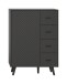 Kommode >Linea< 4 Schübe, 1 Tür, in grau - 84x114x37cm (BxHxT)