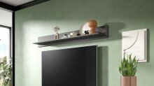 Wandboard >Linea< in grau, Holzwerkstoff -...