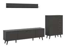Wohnwand >Linea< (3-teilig) Lowboard, Wandboard,...