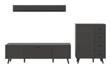 Wohnwand >Linea< (3-teilig) Lowboard, Wandboard,...