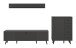 Wohnwand >Linea< (3-teilig) Lowboard, Wandboard, Kommode, grau - 269x175x40cm (BxHxT)