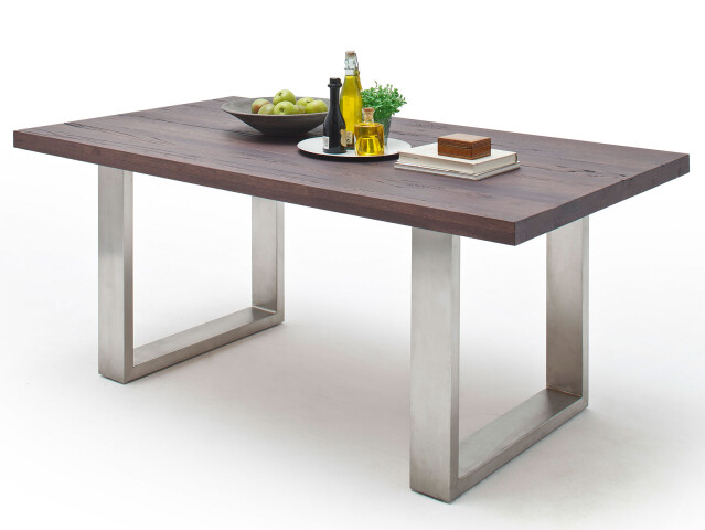 Esstisch >Castello I< in Eiche verwittert aus Massivholz - 220x76x100cm (BxHxT)