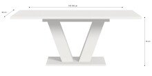 Kulissen-Esstisch >Motion< ausziehbar bis 190cm, in Weiß - 150/190x76x90cm (BxHxT)