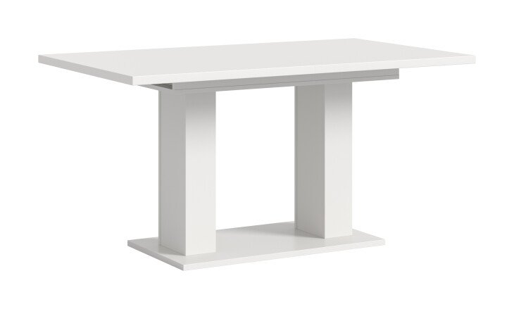 Kulissen-Esstisch >Motion< ausziehbar 190cm, in Weiß - 150/190x76x90cm (BxHxT)