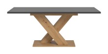 Kulissen-Esstisch >Motion< ausziehbar 190cm, Grau / Artisan Eiche Dekor - 150/190x76x90cm (BxHxT)