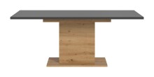 Kulissen-Esstisch >Motion< ausziehbar 190cm, Grau / Artisan Eiche Dekor - 150/190x76x90cm (BxHxT)