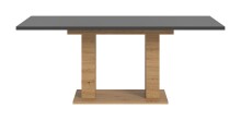 Kulissen-Esstisch >Motion< ausziehbar 190cm, Grau / Artisan Eiche Dekor - 150/190x76x90cm (BxHxT)