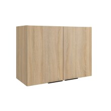 Miniküche >Fumay 21< (6-teilig) in Eiche Nachbildung, Beton Optik dunkel, Breite 200cm