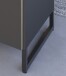 Küchenzeile >Wave 2< in dunkel grau, Absetzungen in Eiche - 360cm (B)