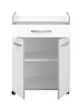 Mehrzweckschrank-Set >Season 1< (2-teilig) in Weiß. Absetzungen Grau