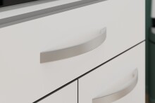 Mehrzweckschrank-Set >Season 1< (2-teilig) in Weiß. Absetzungen Grau