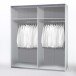 Schwebetürenschrank >Time< 2 Böden, 2 Stangen, Weiß / Wildeiche Dekor - 170x195x59 (BxHxT)
