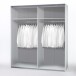 Schwebetürenschrank >Time< 2 Böden, 2 Stangen, Weiß, Dekorfolie - 170x195x59cm (BxHxT)
