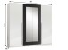Drehtürenschrank >Cano< 5 Böden, 1 Stange, Spiegel / Weiß / Graphit - 228x213x62cm (BxHxT)