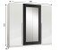 Drehtürenschrank >Cano< 5 Böden, 1 Stange, Spiegel / Weiß / Graphit - 228x213x62cm (BxHxT)