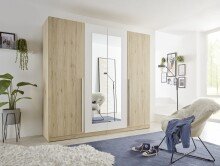 Kleiderschrank >Cano< 5 Böden, 1 Stange, San...