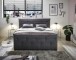 Boxspringbett >Villano< Liegefläche 180x200cm, in Anthrazit - 231x203x114 (LxBxH)