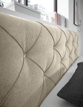 Boxspringbett >Villano< Liegefläche 180x200cm, Creme - 231x203x114 (LxBxH)