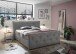 Boxspringbett >Villano< Liegefläche 180x200cm, GEL-Topper, Dark Grey - 231x203x114 (LxBxH)