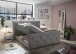 Boxspringbett >Villano< Liegefläche 180x200cm, GEL-Topper, Dark Grey - 231x203x114 (LxBxH)