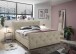 Boxspringbett >Villano< Liegefläche 180x200cm, GEL-Topper, Creme - 231x203x114 (LxBxH)